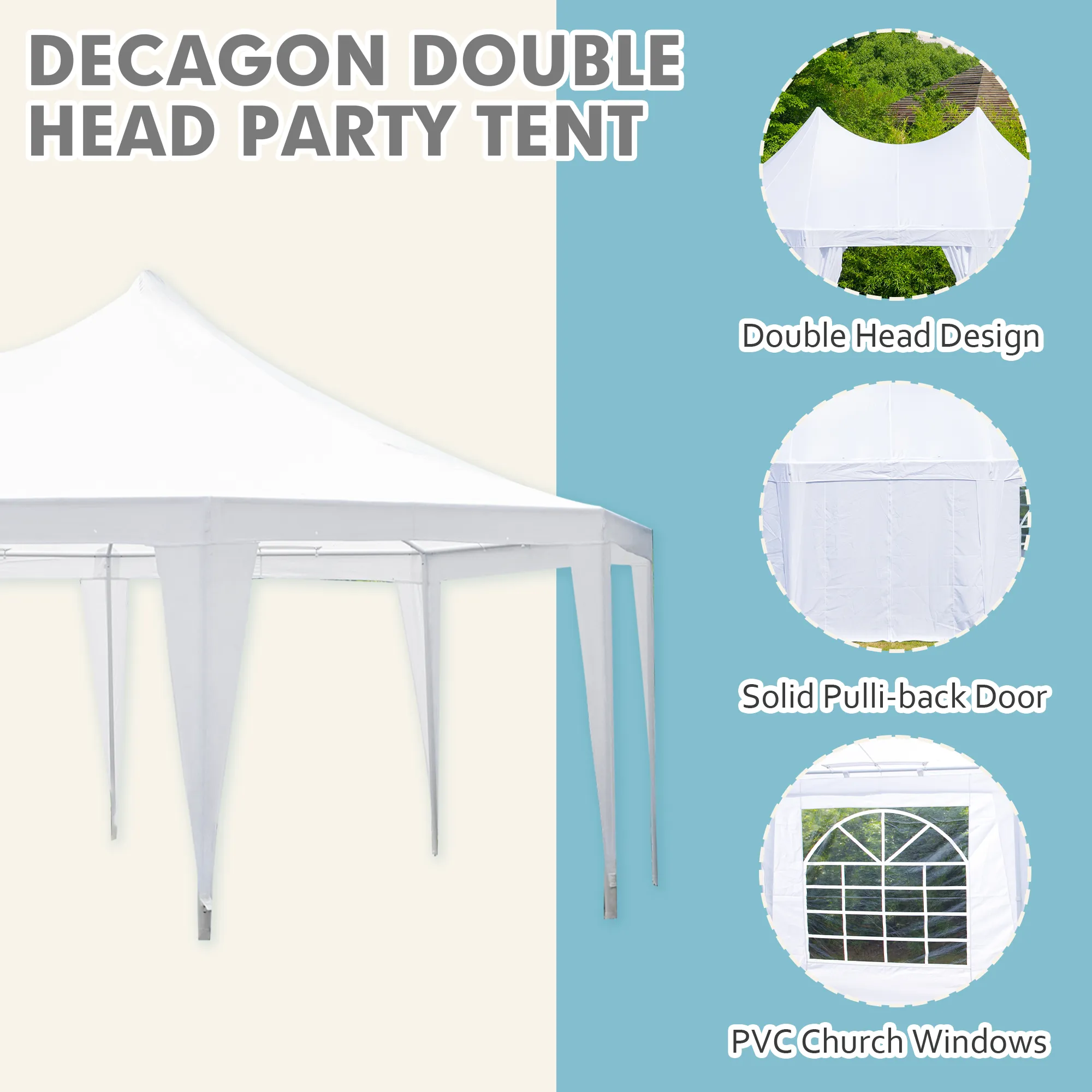 EROMMY 26X19 Heavy Duty Outdoor Canopy Tent